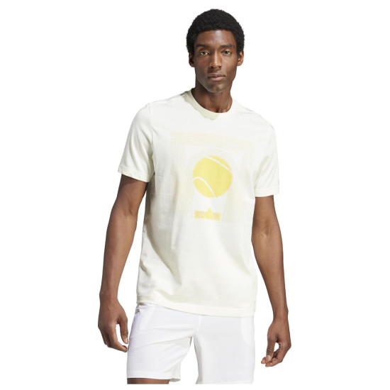 Adidas Ανδρική κοντομάνικη μπλούζα Aeroready Tennis Arc De Ball Graphic Tee Adidas Ανδρική κοντομάνικη μπλούζα Aeroready Tennis Arc De Ball Graphic Tee